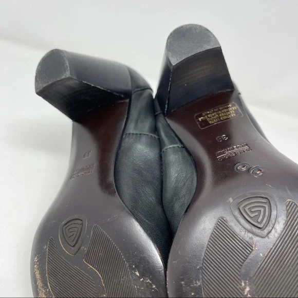 AGL Attilio Giusti Leombruni EU 39 US 9 Black Leather Cap Toe Pumps - Picture 11 of 12